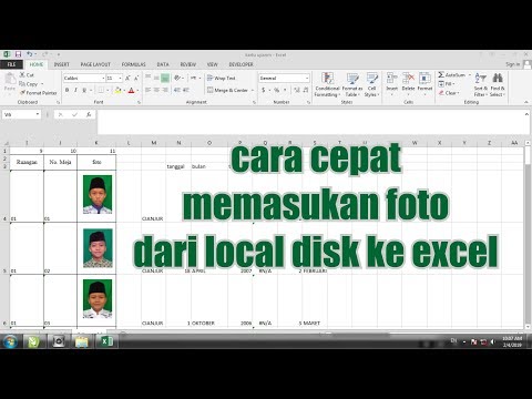 Video: Cara Memasukkan Foto Di Excel