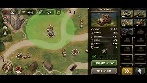 WWII Defense: RTS Army TD game Level 6 Easy (mobile)