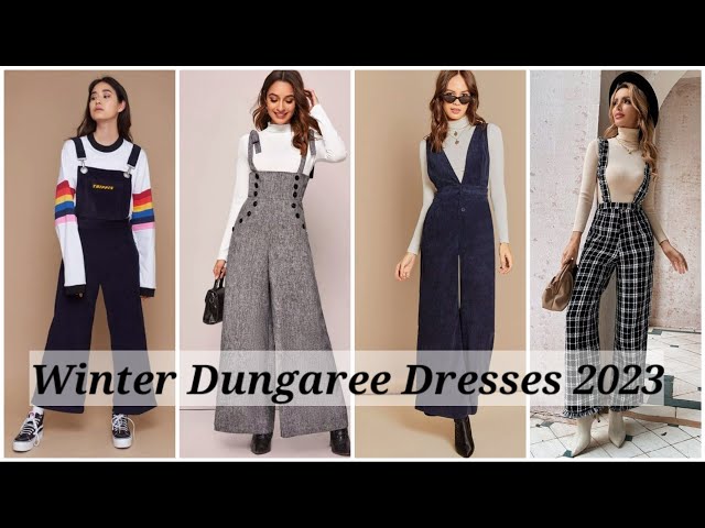 Latest Dungaree Dress for Winter 2023 Girls Winter New Design Dungaree  Dress 2023 for Girls 