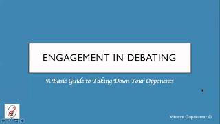 3. Engagement in Debating by Vihasini Gopakumar: Lecture - DA(S) May Masterclass Series