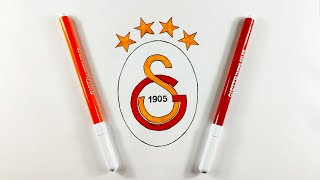 GALATASARAY Logosu Nasıl Çizilir - How to Draw Simple GALATASARAY Logo - Galatasaray Maç Özeti