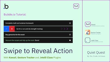 Bubble.io Tutorial: Swipe to Reveal Tutorial with Kawaii Animations