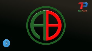 AB Monogram Logo Design in Pixellab 2021 | Tech Pencil