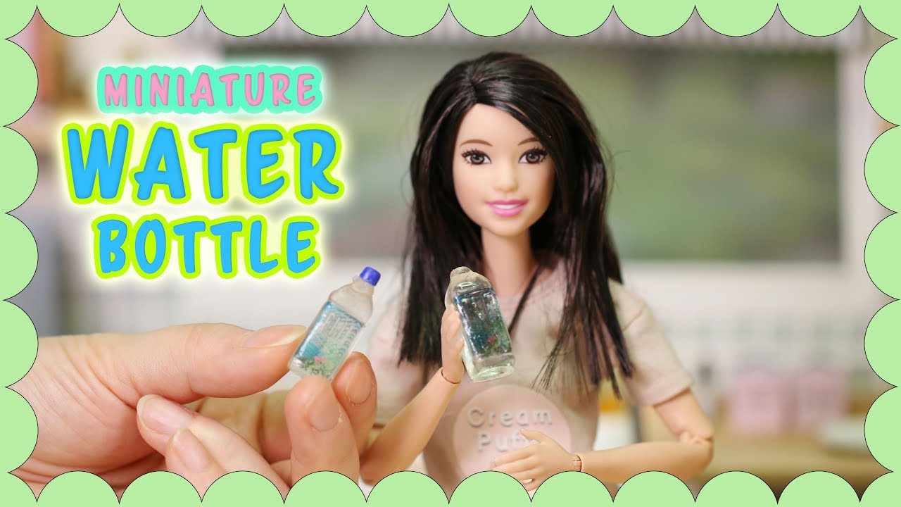 [How to make] Miniature bottled water for barbie dolls YouTube