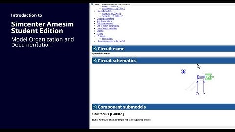 Simcenter Amesim Student Edition | Model Organization and Documentation #SimcenterStudentEdition