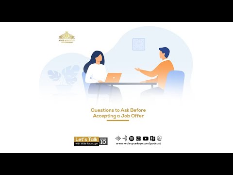 QUESTIONS TO ASK BEFORE ACCEPTING A JOB OFFER [LET'S TALK EP. 10] - YouTube