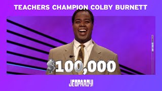 Jeopardy! Teachers Champion Colby Burnett | JEOPARDY!