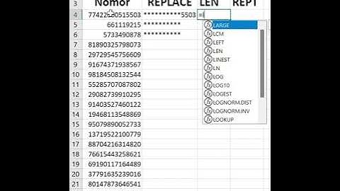 Menyembunyikan Karakter dengan Fungsi REPLACE, LEN, REPT | eBagus Learning