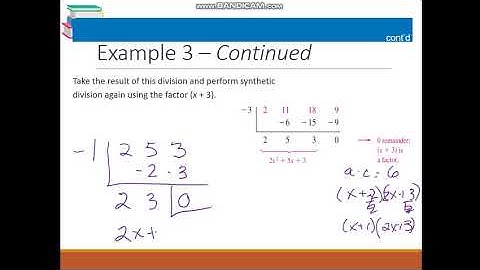 Polynomial Factoring with the Remainder Theorem