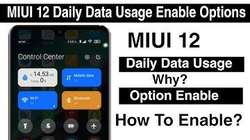 MIUI 12 Daily Data Usage Enable Options / Redmi Note 8 pro  Data Usage Enable Options / MIUI 12