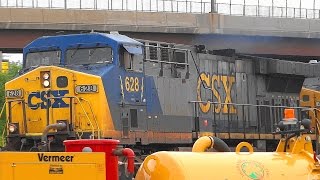 GE AC60CW Leading A CSX  Coal Train In Baltimore