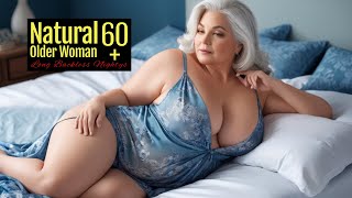 Natural Old Women OVER 60💄 Fashion Tips | White Hair