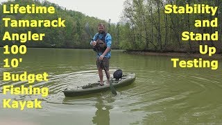 Lifetime Tamarack Angler 100 Fishing Kayak - Stability & Stand Up