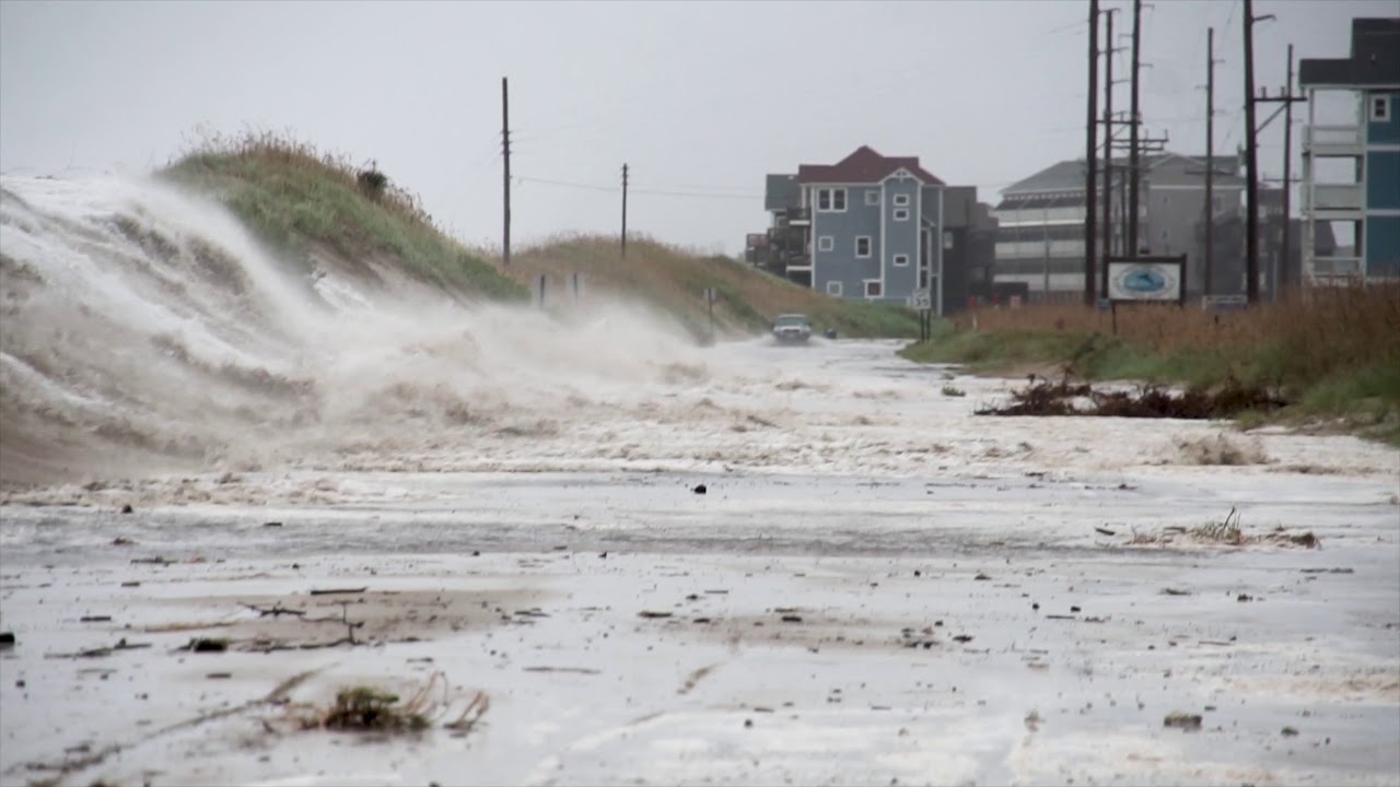 Hurricane Florence's First High Tide Surge North of Hatteras Village