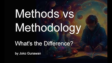 Methods vs Methodology: What