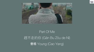 曹楊 Young (Cao Yang) - Part Of Me 趕不走的你 (Gǎn Bu Zǒu de Nǐ) Chi: Pin: Rom: MM lyrics