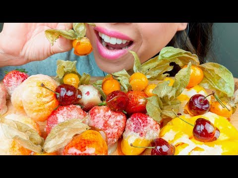 ASMR CANDIED FRUITS Platter CRUNCHY *NO TALKING* suellASMR