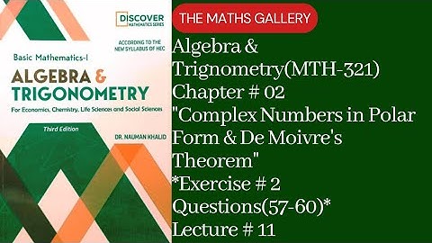 Basic Mathematics-1 | Algebra & Trigonometry(MTH-321) by Dr. Noman Khalid | Unit # 02 | Lecture # 11