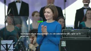 Miting Pro-Europa, 75.000 de oameni la Chișinău. Maia Sandu: R. Moldova în UE până în 2030