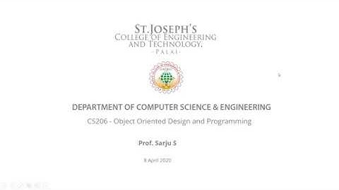 CS206 l OODP Module 4 - Part 4 l Java Thread l KTU l S4 l 2020