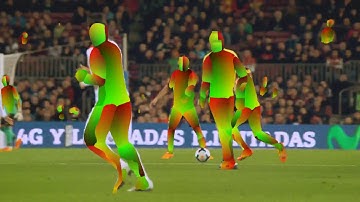 Densepose video test2 fast action football - deep learning