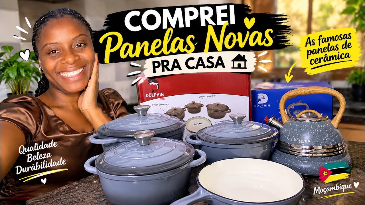 🇲🇿 COMPREI PANELAS NOVAS PARA A MINHA CASA EM MOÇAMBIQUE 😍 | As Famosas Panelas de ferro fundido