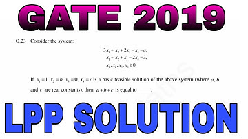 GATE 2022 MATHEMATICS (MA) SOLUTION || GATE 2019 LPP SOLUTION || LINEAR PROGRAMMING PROBLEM SOLUTION