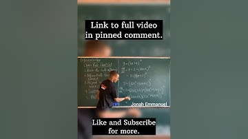 Chain Rule Shortcut Method of Differentiation | Derivatives #excellenceacademy #jonahemmanuel