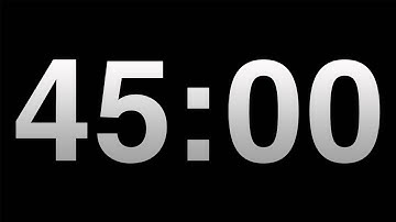 Timer 45 Minutes Timer Video Countdown Black Background