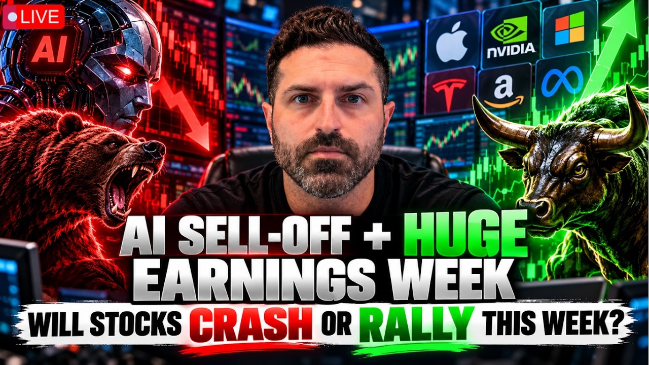 🚨 Stock Market Outlook: AI Sell-Off + HUGE Earnings Week — Will Stocks CRASH or Rally This Week?