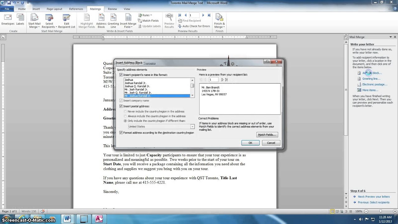 Toronto Mail Merge Instructions YouTube Toronto mail merge instructions youtube
