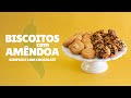 Biscoitos de Amêndoa Simples e com Chocolate