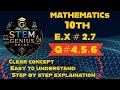 Math 10th E.X #2.7 Q#4،5،6