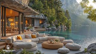 Soothing Piano Jazz In Cliffside Cafe | Soft Morning Jazz In Beautiful Nature Ambience For Relaxi... screenshot 4