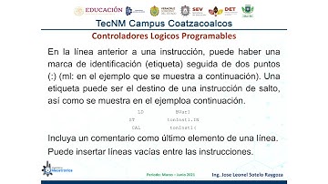 5.1 Listado de instrucciones