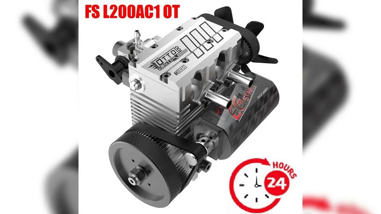 A must-have product! FS L200AC TOYAN ENGINE Air Cooled Nitro Engine Twin Cylinder 4 Stroke Engine