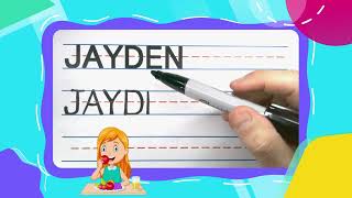 How To Write JAYDEN | Write With Me! -- FOR KIDS |