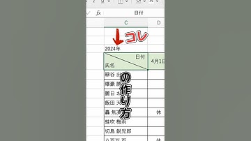 【Excel時短術】カッコいい斜め線の入れ方　　Instagramで毎日投稿中　#エクセル #エクセル便利技 #エクセル初心者 #excel