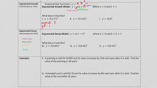9 (Part 2) - Int 2 - Notes (Exponential Growth and Decay)
