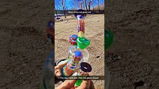 slick Rick the glass blower showing me his glass artwork