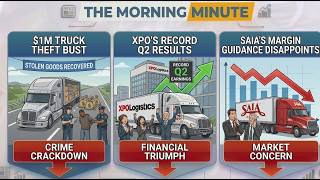 $1M Truck Theft Bust, XPO's Record Q2 Results, & Saia's Margin Guidance Disappoints | Morning Minute