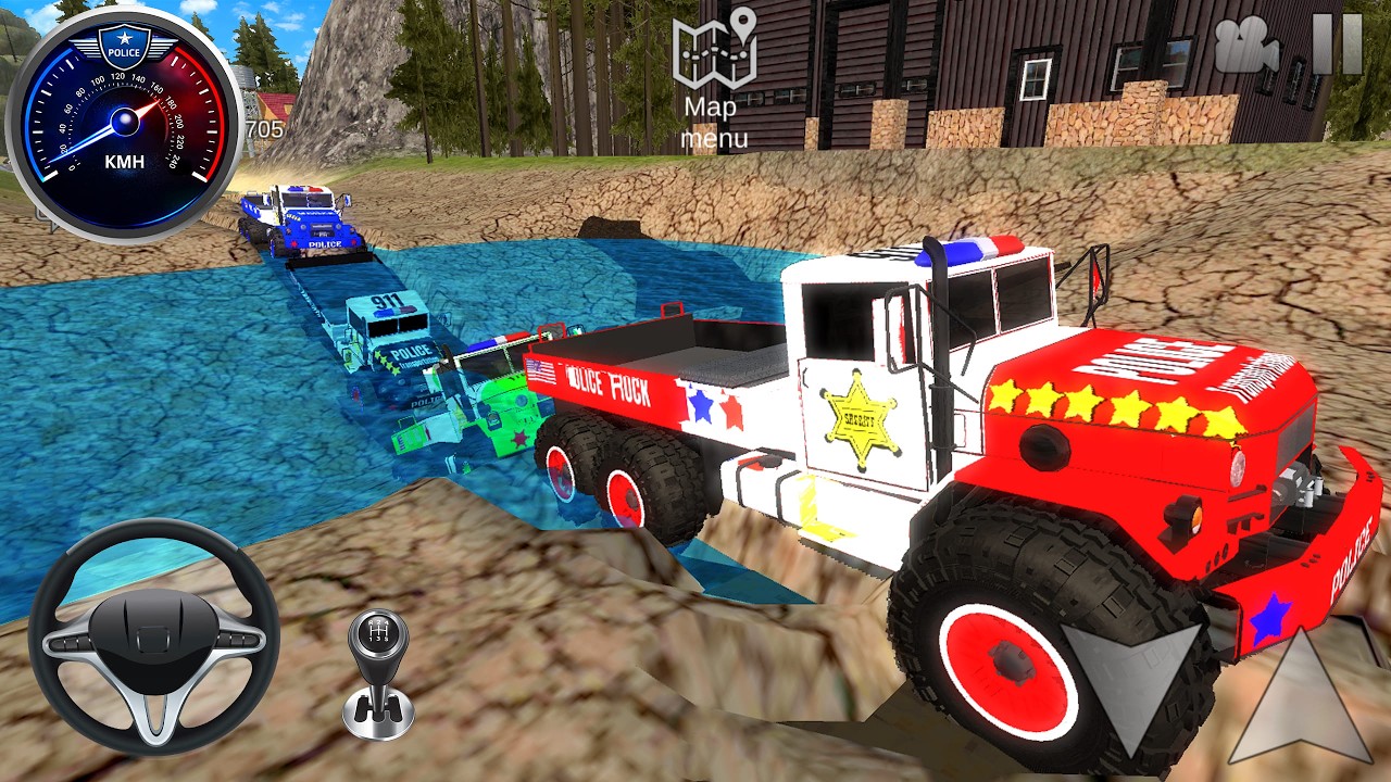 Transporting Driver Cargo US Police Monster Trucks #2 - Offroad Cars Extreme Racing Android Gameplay