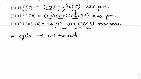 Permutations: Odd and Even Permutations