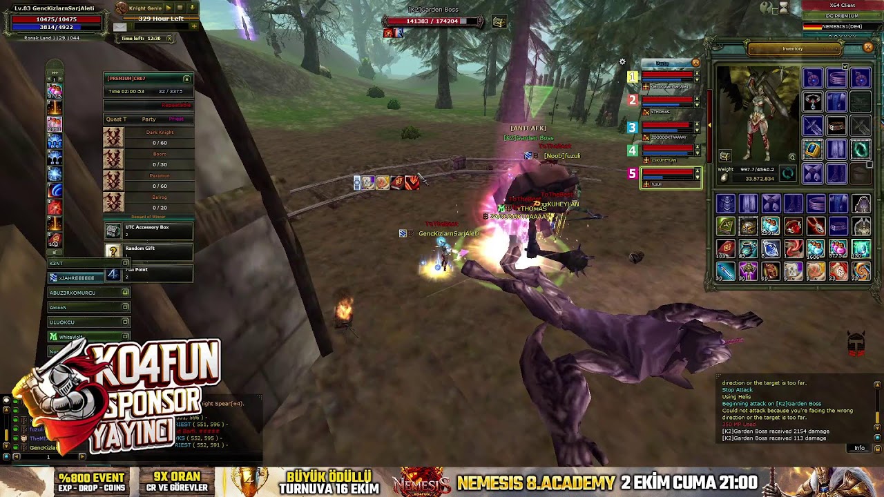 KO4FUN Knight Online PvP Server🏆🚀👑 ⚔️NEMESIS SEZONU BAŞLIYOR⚔️ 🚀 Nemesis Açılış → 20 Şubat 🚀