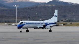 Air Charter Express Saab 2000 (N532FR) Takeoff | Roanoke Regional Airport (1-15-26)