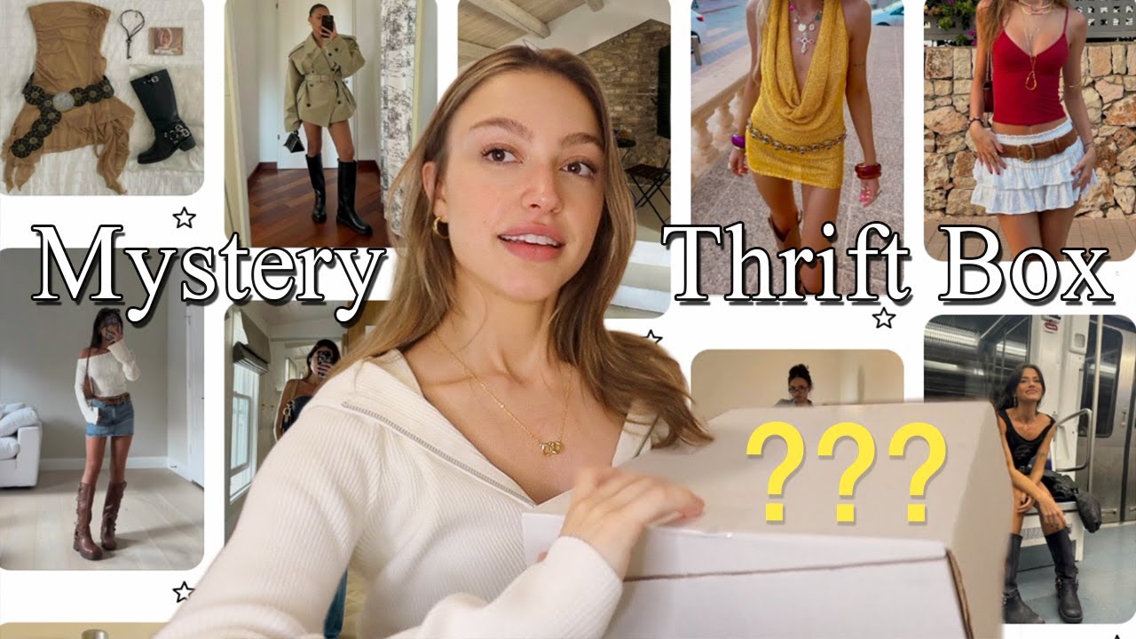 strangers thrift my outfits... *mystery thrift unboxing*