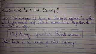 WHAT IS MIXED ECONOMY.BY-EKATA CHOUDHARY?