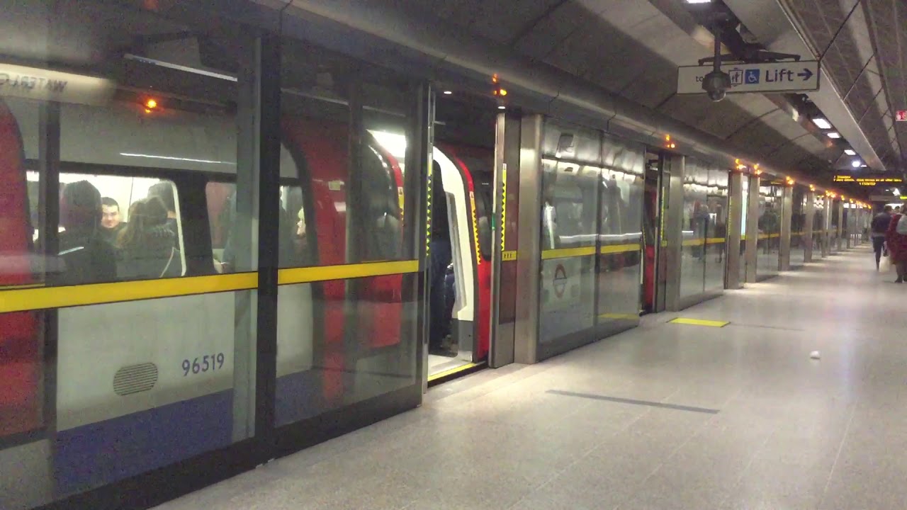 Jubilee Line TS1996 Stock Departs Waterloo For Stanmore - YouTube