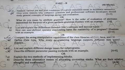 B-Tech | Principles of programming languages (CSE) | R16 question paper december-2019