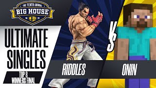 Riddles vs Onin - Ultimate Singles Top 8: Winners Final - TBH10 | Kazuya vs Steve